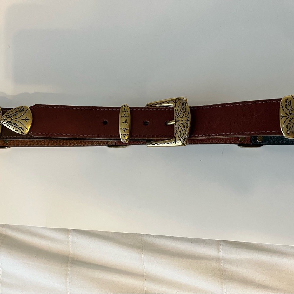 Multi-Color Leather Brighton Belt - image 7